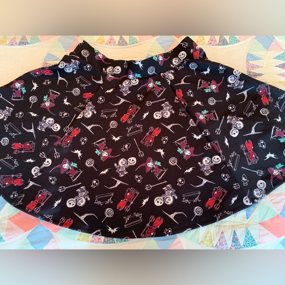 Nightmare Before Christmas Skirt Adult M Lock Shock Barrel
